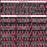 Custom Black Hot Pink-White Abstract Geometric Pattern Sublimation Soccer Uniform Jersey - Image 4