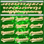 Baseball Patricks Custom Jersey Green White-Bay Orange 3D Authentic - Image 4