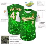 Baseball Patricks Custom Jersey Green White-Bay Orange 3D Authentic - Image 3