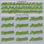 Custom Gray Neon Green-Navy Line Authentic Baseball Jersey - Image 4