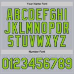 Custom Gray Neon Green-Navy Line Authentic Baseball Jersey - Image 3