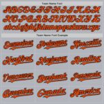 Custom Gray Orange-Black Line Authentic Baseball Jersey - Image 4