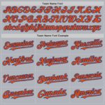 Custom Gray Orange-Royal Line Authentic Baseball Jersey - Image 4