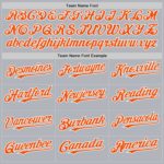 Custom Gray Orange-White Line Authentic Baseball Jersey - Image 4