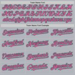 Custom Gray Pink-Kelly Green Line Authentic Baseball Jersey - Image 4