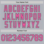 Custom Gray Pink-Kelly Green Line Authentic Baseball Jersey - Image 3