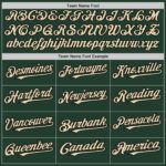 Custom Green Cream-Black Line Authentic Baseball Jersey - Image 4
