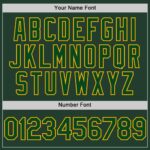 Custom Green Gold Line Authentic Baseball Jersey - Image 3