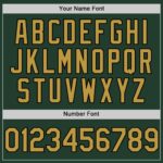 Custom Green Old Gold-Black Line Authentic Baseball Jersey - Image 3