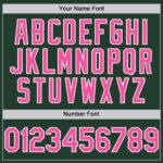 Custom Green Pink-White Line Authentic Baseball Jersey - Image 3