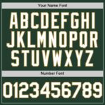 Custom Green White-Old Gold Line Authentic Baseball Jersey - Image 3