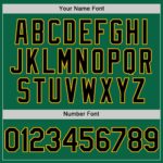 Custom Kelly Green Black-Gold Line Authentic Baseball Jersey - Image 3