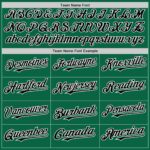 Custom Kelly Green Black-White Line Authentic Baseball Jersey - Image 4