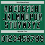 Custom Kelly Green Black-White Line Authentic Baseball Jersey - Image 3
