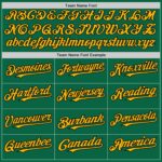 Custom Kelly Green Gold-Black Line Authentic Baseball Jersey - Image 4