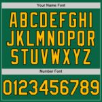 Custom Kelly Green Gold-Black Line Authentic Baseball Jersey - Image 3