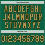 Custom Kelly Green Old Gold-Black Line Authentic Baseball Jersey - Image 3