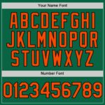 Custom Kelly Green Orange-Black Line Authentic Baseball Jersey - Image 3