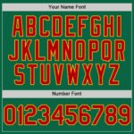 Custom Kelly Green Red-Gold Line Authentic Baseball Jersey - Image 3