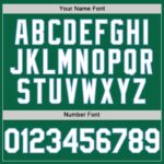 Custom Kelly Green White-Light Blue Line Authentic Baseball Jersey - Image 3