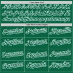 Custom Kelly Green White Line Authentic Baseball Jersey - Image 4