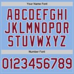 Custom Light Blue Crimson-White Line Authentic Baseball Jersey - Image 3