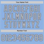 Custom Light Blue Gray-Steel Gray Line Authentic Baseball Jersey - Image 3