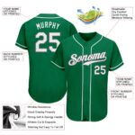 Green Kelly Jersey Patricks Day White-Gray Baseball St. Authentic - Image 4