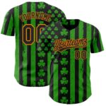 Jersey 3D Custom Green Orange Black-Bay Baseball St. Authentic Shamroc