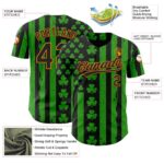 Jersey 3D Custom Green Orange Black-Bay Baseball St. Authentic Shamroc - Image 3