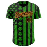 Jersey 3D Custom Green Orange Black-Bay Baseball St. Authentic Shamroc - Image 2