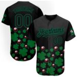 Jersey Black Clovers Baseball Design Day Green Balls Patricks