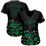 Jersey Black Clovers Baseball Design Day Green Balls Patricks - Image 2