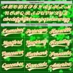 Jersey Green St. White-Bay Authentic 3D Custom Patricks Orange Day - Image 4