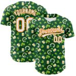 Orange Day Beer 3D Baseball St. Authentic Custom Shamrock Patricks