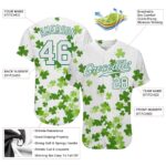 Patricks Green Custom White-Kelly White St. Jersey Authentic Baseball - Image 3