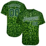 Pattern Green Baseball Green-White 3D Day Authentic Custom Patricks Jersey