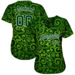 Pattern Green Baseball Green-White 3D Day Authentic Custom Patricks Jersey - Image 2