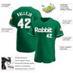 White-Gray Authentic Jersey Day Patricks Custom Baseball Kelly Green - Image 3