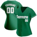 White-Gray Authentic Jersey Day Patricks Custom Baseball Kelly Green - Image 2